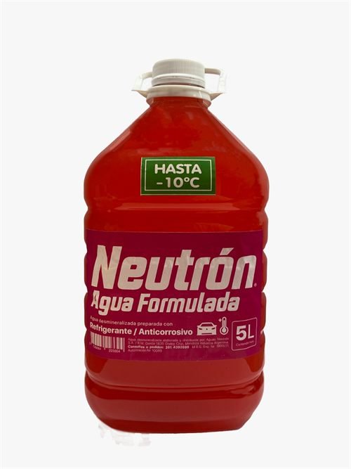 Bidón de 5 litros de anticongelante Neutrón rojo hasta -10 grados