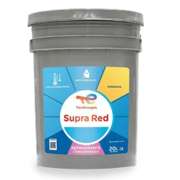 Tacho de 20 litros de anticongelante Total rojo
