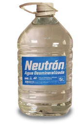 Bidón PET de 5 litros de agua desmineralizada Neutrón