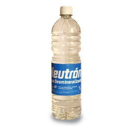 Botella de 1 litro de agua desmineralizada Neutrón