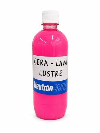 Pack de seis botellas de 500 centímetros cúbicos de cera lava lustre